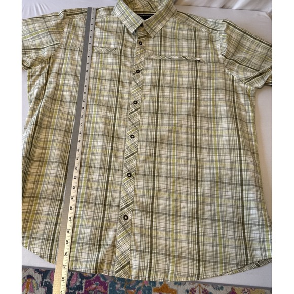 Exofficio Short Sleeve Zip Pocket Plaid Snap Button Shirt Men's  XXL Outdoor - Picture 9 of 10